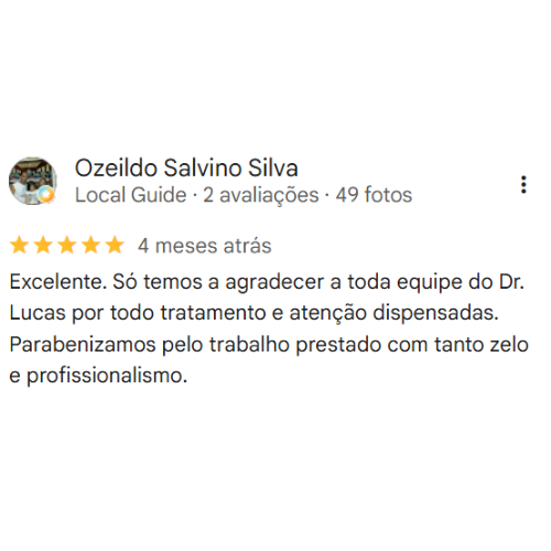 Depoimento Google Dr. Lucas Alexandria